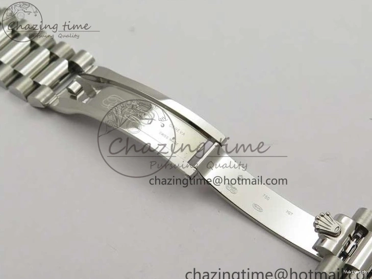 40mm Dial 904 President Ice on Markers T 228239 Blue Crystal SS A2836 Bracelet Dial New SS Version BP Day-Date 0330